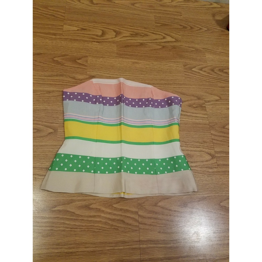 J. McLaughlin Pastel Ribbon Bustier Tube Top NWT
